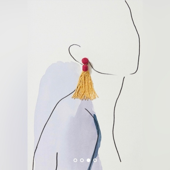 NWT Anthropologie Tassel Drop Earrings - Picture 4 of 4